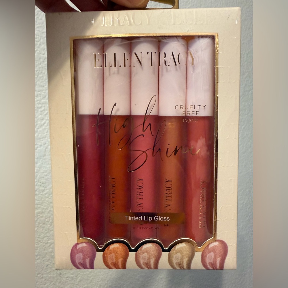 Ellen Tracy 5-Piece High Shine Tinted Lip Gloss Set